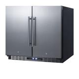 Summit Appliance 5.8 cu. ft. Convertible Mini Fridge w/ Freezer Stainless Steel in Gray, Size 31.5 H x 35.5 W x 25.13 D in | Wayfair FFRF36ADA