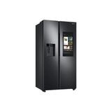 Samsung Family Hub 35.875" Counter Depth Side by Side 21.5 cu. ft. Refrigerator, Stainless Steel in Black, Size 70.625 H x 35.875 W x 28.625 D in