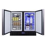Summit Appliance 5.8 cu. ft. Convertible Undercounter Mini Fridge w/ Freezer in Brown, Size 34.25 H x 35.5 W x 25.13 D in | Wayfair FFRF36IF