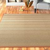 Brown Area Rug - Andover Mills™ Jeremy/Tan Area Rug Bamboo Slat & Seagrass in Brown, Size 72.0 W x 0.5 D in | Wayfair