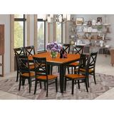 Alcott Hill® Teressa Solid Wood Dining Set Wood in Black/Brown, Size 30.0 H in | Wayfair PFQU9-BCH-W