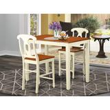 Charlton Home® Socha Counter Height Rubberwood Solid Wood Dining Set Wood in White, Size 36.0 H in | Wayfair BC46B13DAB7347C6BB8765754F9A72F2