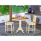 Charlton Home® Speights 4 - Person Counter Height Solid Wood Dining Set Wood in Brown/White | Wayfair 88EBC218BABC4C5BAD8FEE7C499CE18B