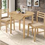 Gracie Oaks Turnbridge 3 - Piece Drop Leaf Dining Set Wood/Upholstered Chairs in Brown, Size 30.0 H in | Wayfair DE0ABE73E6C64F6EACD707F1FE5E4868