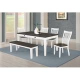 Gracie Oaks Montz 6 Piece Dining Set Wood in Brown/White, Size 30.0 H in | Wayfair 2DEF1BECE6F04DBCB9D3E591412B56EE