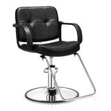 Ebern Designs Classic Hydraulic Barber Chair Leather Match in Black, Size 33.9 H x 24.4 W x 34.3 D in | Wayfair B1608F7E549344DDBD9943A1318BDF1A