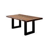 Wildon Home® Corrina Dining Table Wood in Black/Brown, Size 30.0 H x 72.0 W x 40.0 D in | Wayfair B6EDD0D9C1EC467CA5C67F58F4A18E3E