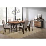 Red Barrel Studio® Delila 7 Piece Dining Set Wood/Metal/Upholstered Chairs in Brown/Gray | Wayfair 3ED095FA5F654A95A5DA3DB9B5E7EDDA