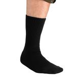 Men's Big & Tall Diabetic Crew Socks by KingSize in Black (Size L)