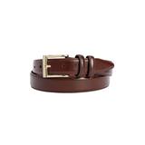 Men's Big & Tall Synthetic Leather Belt with Classic Stitch Edge by KingSize in Medium Brown Gold (Size 64/66)