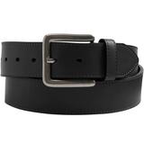 Men's Big & Tall Casual Stitched Edge Leather Belt by KingSize in Black (Size 44/46)