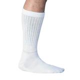 Men's Big & Tall Mega Stretch Socks by KingSize in White (Size 2XL)
