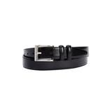 Men's Big & Tall Synthetic Leather Belt with Classic Stitch Edge by KingSize in Black Silver (Size 56/58)