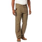 Men's Big & Tall Ripstop Cargo Pants by Wrangler in Bark (Size 52 32)