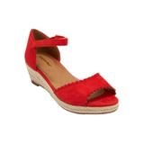 Wide Width Women's The Charlie Espadrille by Comfortview in Red (Size 7 W)