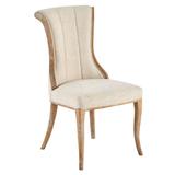 Upholstered Flared-Back Dining Chairs, Set of 2 by Linon Home Dcor in Natural