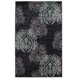 Milan Black 5'X8' Area Rug by Linon Home Dcor in Black