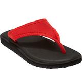 Wide Width Women's The Sylvia Soft Footbed Thong Sandal by Comfortview in Vivid Red (Size 12 W)