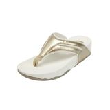 Extra Wide Width Women's The Sporty Thong Sandal by Comfortview in Gold (Size 9 WW)