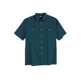 Men's Big & Tall Short-Sleeve Pocket Sport Shirt by KingSize in Midnight Teal (Size L)