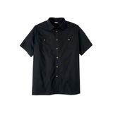 Men's Big & Tall Short-Sleeve Pocket Sport Shirt by KingSize in Black (Size L)