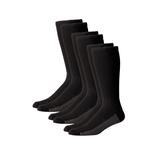 Men's Big & Tall Full Length Cushioned Crew Socks 3-Pack by KingSize in Black (Size L)