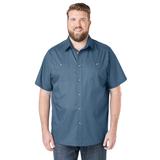 Men's Big & Tall Short-Sleeve Pocket Sport Shirt by KingSize in Slate Blue (Size XL)