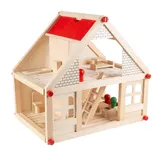 Hey! Play! Dollhouse for Kids, Brown
