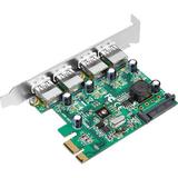 SIIG 4-Port USB 3.0 SuperSpeed PCIe Adapter Card JU-P40412-S1