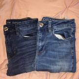 American Eagle Outfitters Jeans | Aeo 2 Pc Jean Bundle | Color: Blue | Size: 00