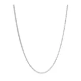 Belk & Co Men's Stainless Steel 2.5 Millimeter Franco Chain Necklace, White, 30 In