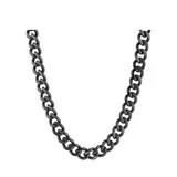 Belk & Co Men's Stainless Steel Chunky Chain Necklace, Black, 24 In