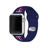 Game Time® Mlb Minnestoa Twins Silicone Apple Watch Band, Navy Blue, 38 Mm