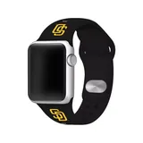 Game Time® Mlb San Diego Padres Silicone Apple Watch Band - 38 Millimeter, Black, 38 Mm