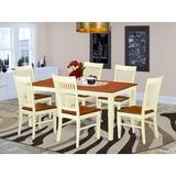 August Grove® 6 - Person Counter Height Butterfly Leaf Rubberwood Solid Wood Dining Set Wood in White, Size 30.0 H in | Wayfair AGTG6441 44326599