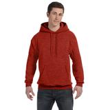 Hanes P170 EcoSmart - Pullover Hooded Sweatshirt in Red Pepper Heather size 5XL | Cotton Polyester