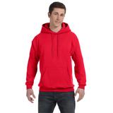 Hanes P170 EcoSmart - Pullover Hooded Sweatshirt in Red size 4XL | Cotton Polyester