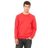Bella + Canvas 3901 Sponge Fleece Raglan Sweatshirt in Red size Small | Ringspun Cotton B3901, BC3901, 3901, DG3901