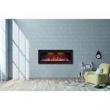 Latitude Run® Nazaret Recessed Wall Mounted Electric Fireplace Insert in Black, Size 17.72 H x 44.02 W x 5.85 D in | Wayfair
