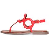 10mm Leather Thong Flats - Red - See By Chloé Flats