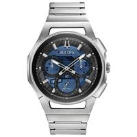 Bulova Men's Chronograph Curv Stainless Steel Bracelet Watch 44mm