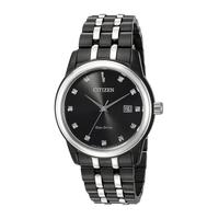 Men's Corso Eco-Drive Black Diamond Dial Watch, 39mm