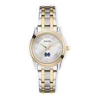 "Michigan Wolverines Women's Silver/Gold Classic Two-Tone Round Watch"