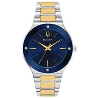 Bulova Men's Futuro Diamond-Accent Two-Tone Stainless Steel Bracelet Watch 43mm - Two-Tone