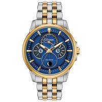 Citizen Eco-Drive Men's Calendrier Moonphase Two Tone Watch - BU0054-52L, Size: Large