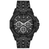 Bulova Men's Phantom Black Stainless Steel & Crystal-Accent Bracelet Watch 41.5mm - Black
