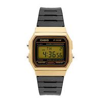 Casio Men's Black and Gold Digital Watch