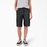 Dickies Women's Relaxed Fit Cargo Shorts, 11" - Black Size 14 (FR888)