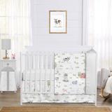 Sweet Jojo Designs Farm Animals 4 Piece Crib Bedding Set Polyester in Gray | Wayfair OnTheFarm-Crib-4