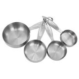 Craft Kitchen 4-Piece Stainless Steel Measuring Cup Set Stainless Steel in Gray | Wayfair 80052